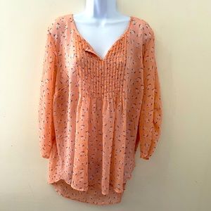 [Plus Size] Lightweight Floral Tunic